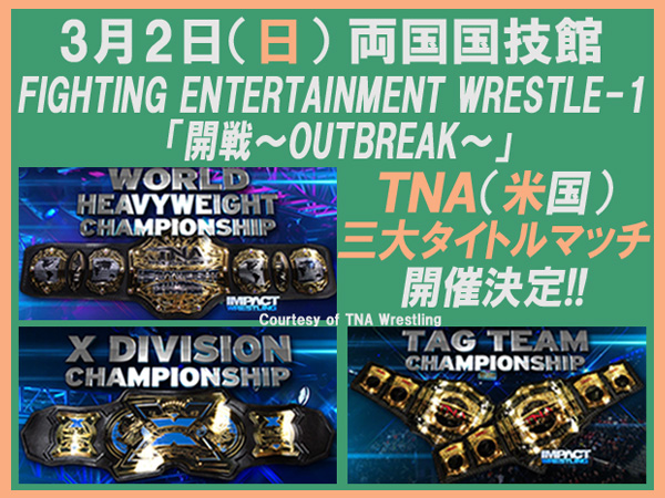 3月2日（日）両国国技館大会で【TNA】3大選手権試合開催のお知らせ