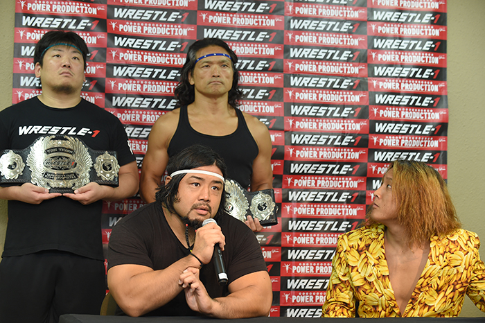 WRESTLE-1 GRAND PRIX 2015 準決勝！ワイルド―イケメン論争の決着は如何に！？-2015.8.10記者会見