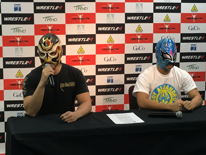 「常に狙っている」王者食いのアレハンドロ、アンディにも旋回式DDT葬宣言！■2018.3.2WRESTLE-1記者会見②