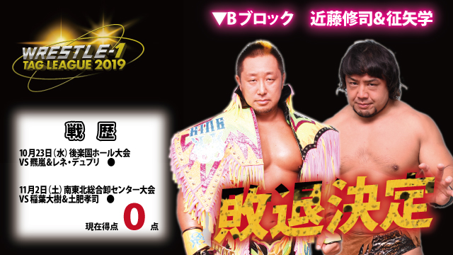 どこが勝てばどうなる！？『WRESTLE-1 TAG LEAGUE 2019』現在勝ち点まとめ～Bブロック～